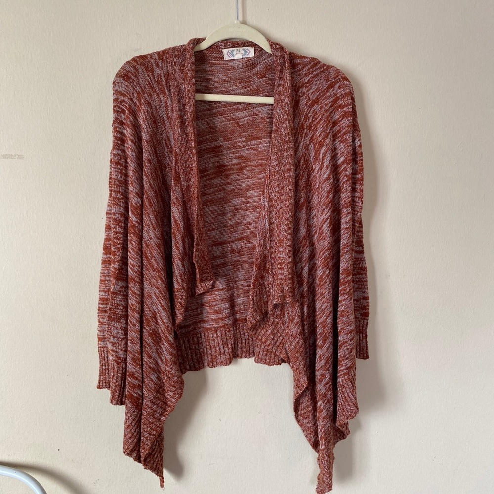 Flowy Terracotta Rust Knit Caridgan